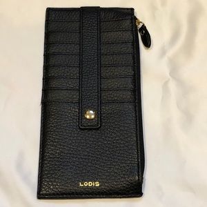 Lodis | Black Leather Flat Cardholder Wallet